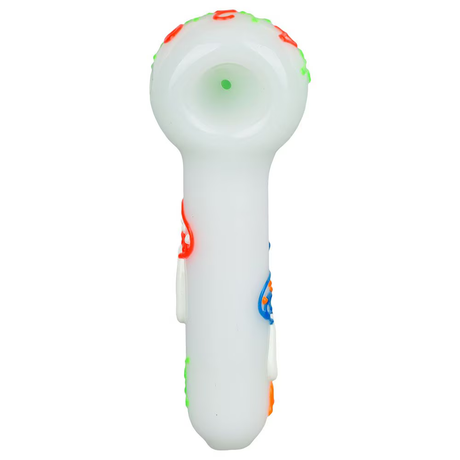 420 Painted Glow In The Dark Glass Spoon Pipe | 5" | Assorted Designs | 6ct Bundle