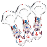 420 Anime Girl Glass Spoon Pipe | 4.5" | 3ct Bundle