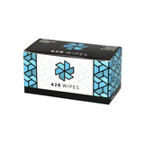 420 Science Sterilizing Wipes 100pc box, compact and portable, ideal for cleaning bongs and vaporizers