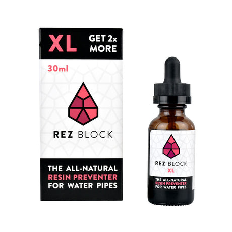 420 Science RezBlock 30ml Concentrate bottle and packaging, resin prevention for water pipes
