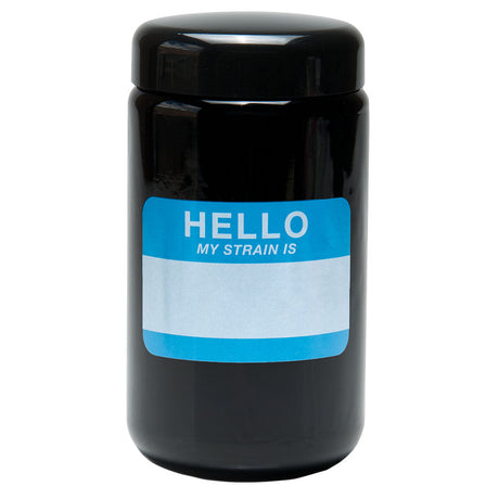 420 Science UV Screw Top Jar, Hello Write & Erase label, compact size for dry herbs