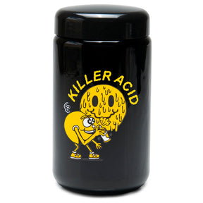 420 Science UV Screw Top Jar with Killer Acid design, compact and portable for dry herbs