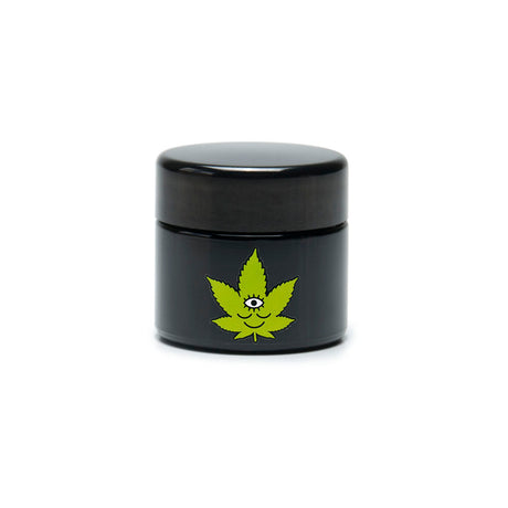 420 Science UV Screw Top Jar with Toke Face design, compact and portable for dry herbs