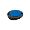 420 Science Wax Wallet in Blue, compact silicone concentrate storage, top view on white background