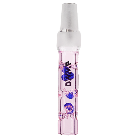 DynaVap BB6 Midsection in Pink, Front View, Glass Vaporizer Accessory with Blue Accents