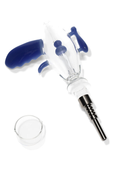 Glass Ray-Gun Dab Straw Kit “Space Blaster” – 8″