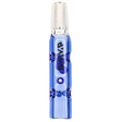 DynaVap BB3 glass stem midsection in Blue, shown from the front with the blue glass beads visible inside.