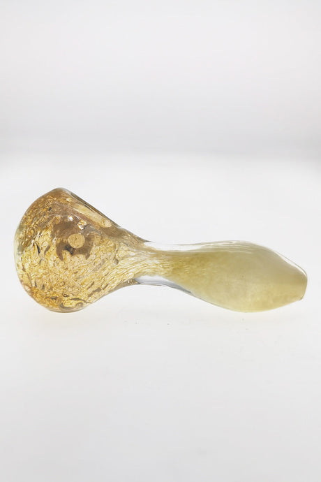 Thick Ass Glass 4" Spoon Pipe with Multicolor Frit and Left Side Carb Hole, Standard Wall Thickness