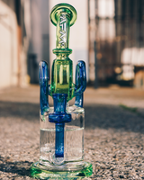 9.5" AFM Andromeda Recycler Dab Rig with Showerhead Perc in Natural Outdoor Setting