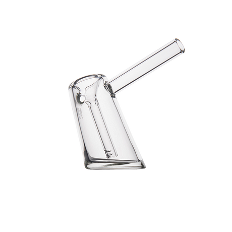 MJ Arsenal Fulcrum Bubbler made of Borosilicate, angled side view on white background