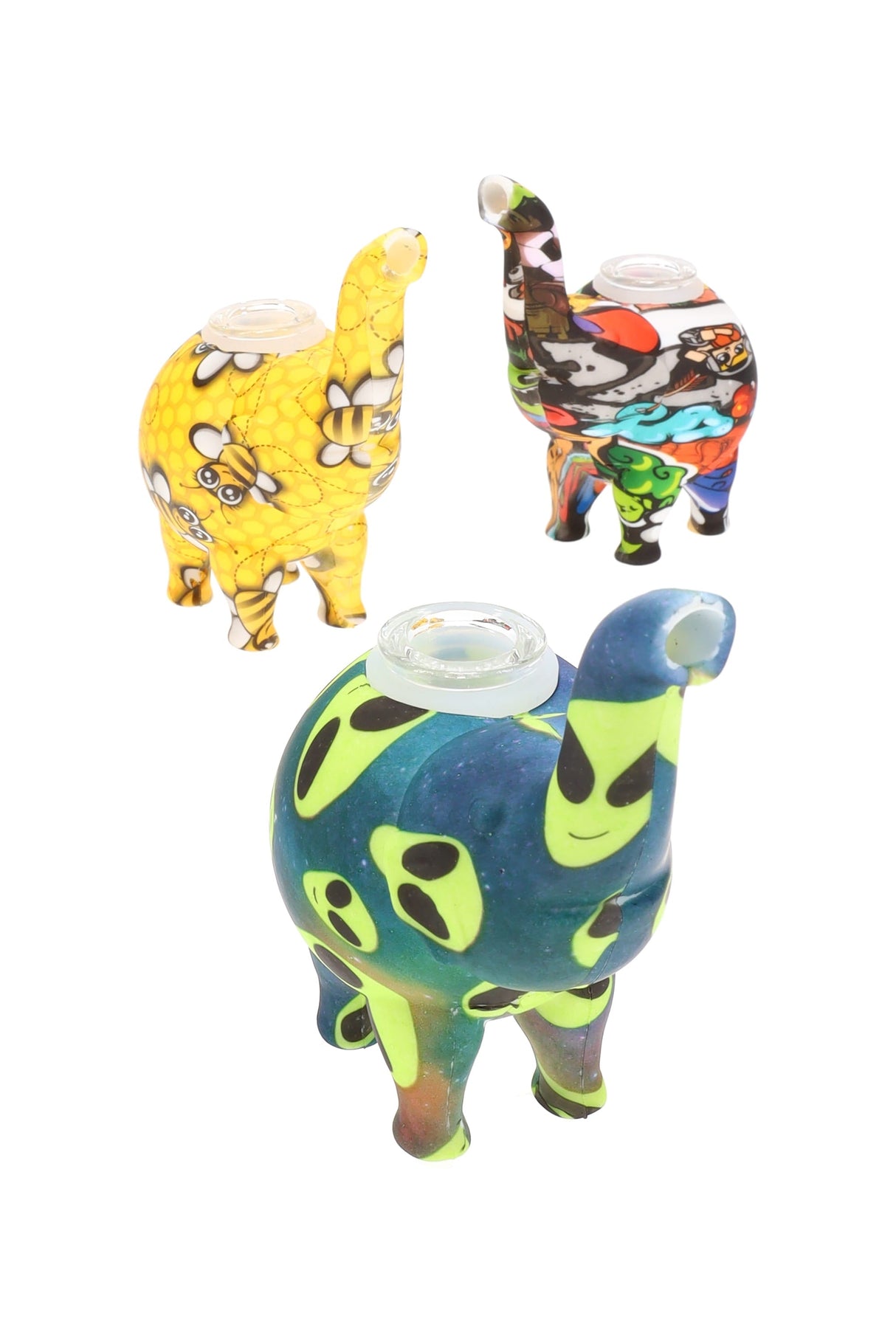 Silicone Elephant Bubbler “Trunk Party” – Assorted