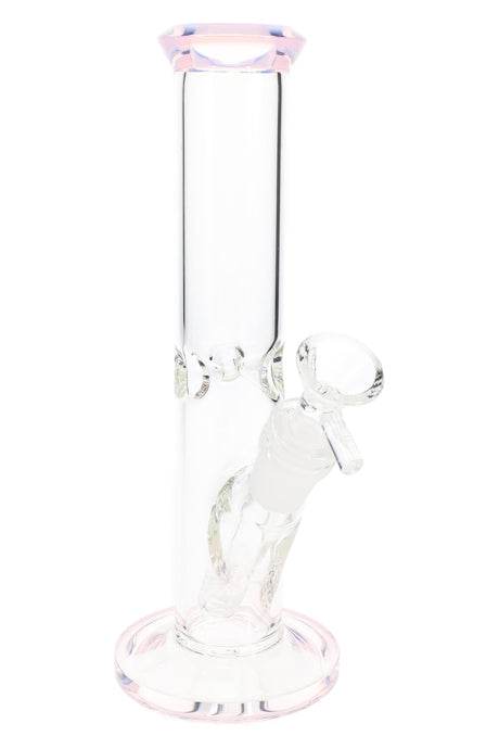 Straight Tube Glass Bong “Color Pop” – 9″ – Assorted Colors