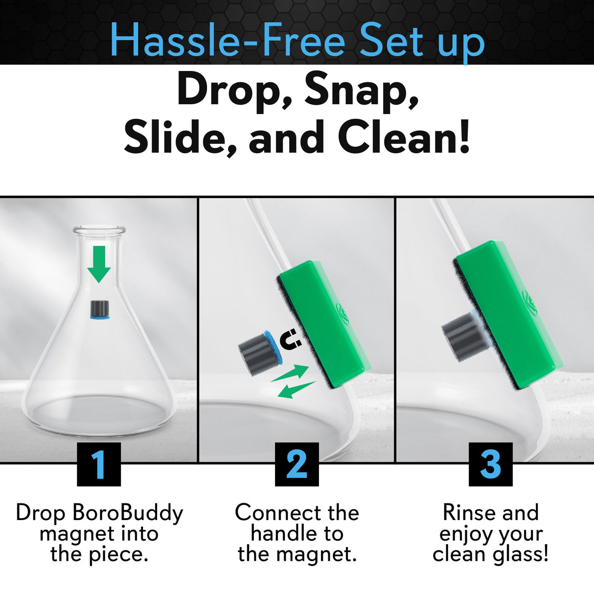 BoroBuddy™ Magnetic Cleaner by Snowtree - Easy 3-Step Cleaning Process