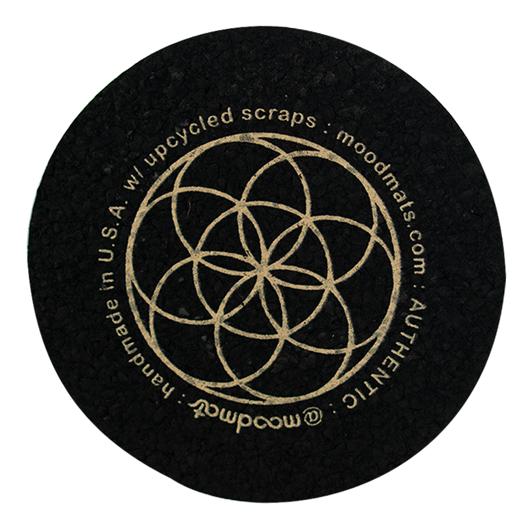 5" MAV MoodMat RUBBER Mat top view, featuring intricate geometric design, perfect for home decor.