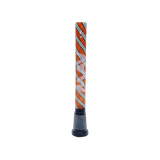 MAV Glass 5" Swirly Wig Wag Downstem with 9 Hole Filtration, Side View on White Background