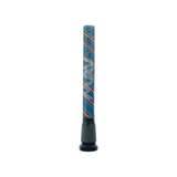 MAV Glass 5" Swirly Wig Wag Downstem with 9 Hole Filtration, Front View on White