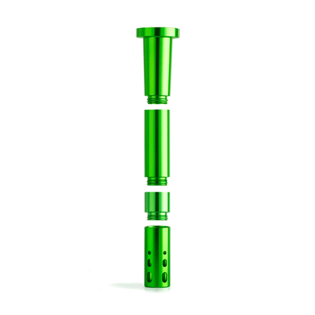Chill Unbreakable Green Aluminum Downstem, Front View - Durable Smoking Accessory