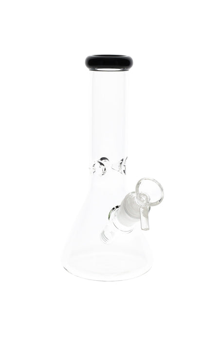 Colored Rim Glass Beaker Bong “Pastel Pour” – 8″