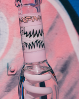 AFM Glass 16" Reversal UFO Pyramid Beaker Bong with Freezable Coil, Side View