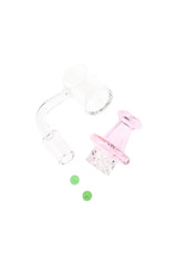 Quartz 14.5 mm Male Spinner Banger – Domeless – With Banger Beads