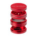 Cali Crusher O.G. 2.5" Red 4-Piece Grinder front view, ideal for dry herbs, with textured grip