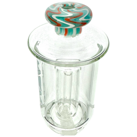 AFM 6" Puffco Peak Reversal Glass Attachment with Color Swirl Top Cap