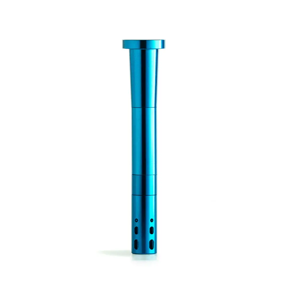 Chill Unbreakable Aluminum Downstem in Aqua Blue - Front View - Durable and Sleek