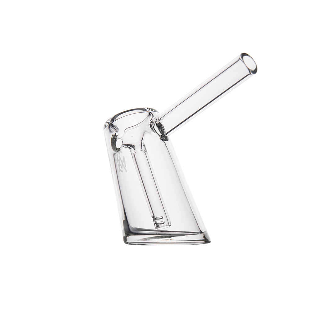 MJ Arsenal Fulcrum Bubbler with Borosilicate Glass, Side View on White Background