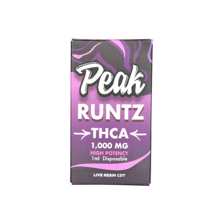 Peak High Potency Runtz THCA 1mL Disposable Vape Packaging Front View