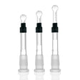 GRAV Labs Adjustable Downstems set of 5, 4.75" 19mm to 14mm, front view on white background