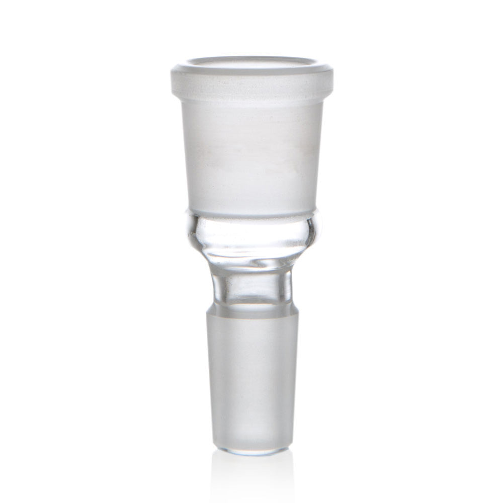 GRAV Labs 2.5" Expansion Adapter for Bongs, 14mm to 19mm, Borosilicate Glass, Front View