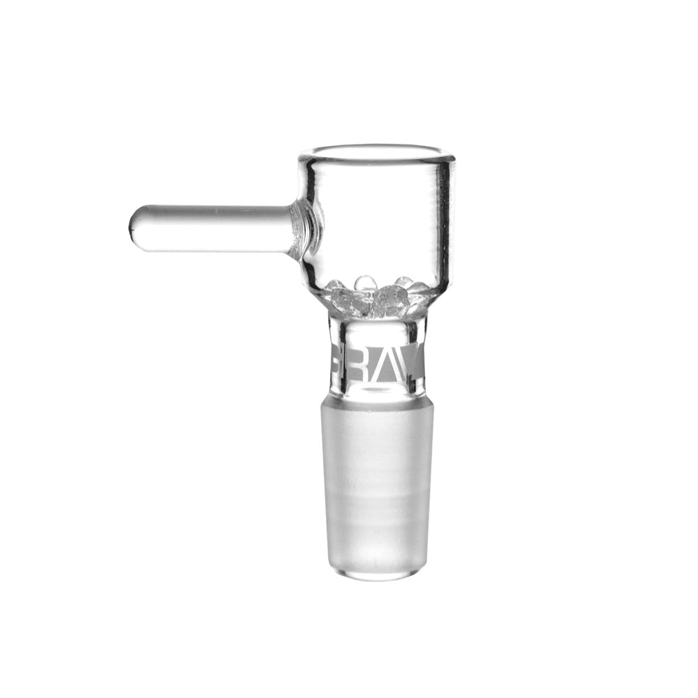 GRAV Labs Octobowl Herb Slide 14mm Male clear borosilicate glass with deep bowl design