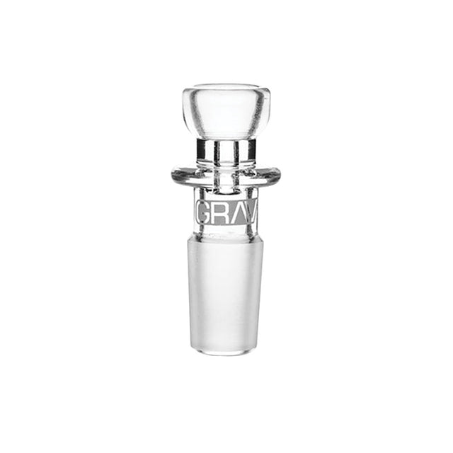 GRAV Labs 14mm Male One Hitter Herb Slide, Clear Borosilicate Glass, Front View