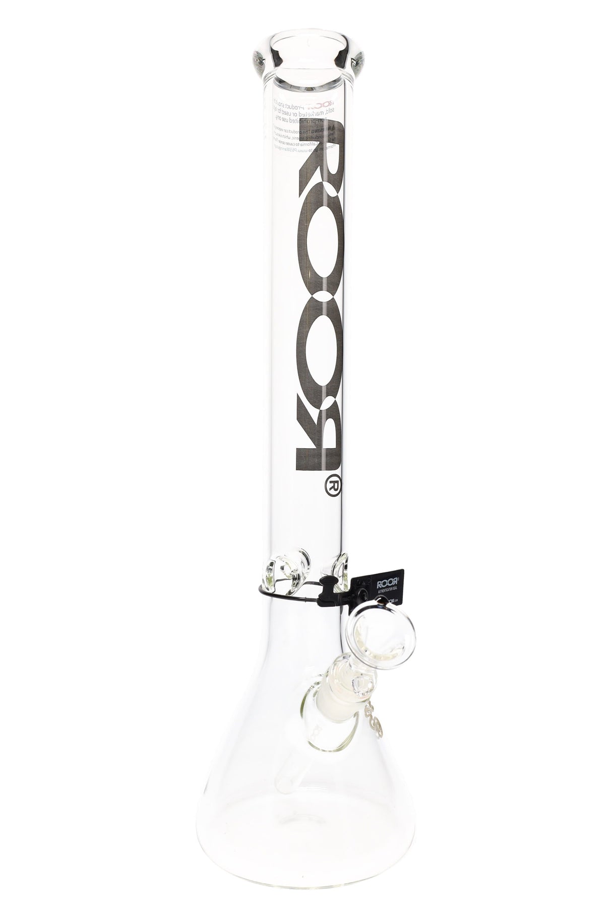 ROOR 18" 5mm Beaker Bong with Ice Pinch – Glass-on-Glass Heavyweight