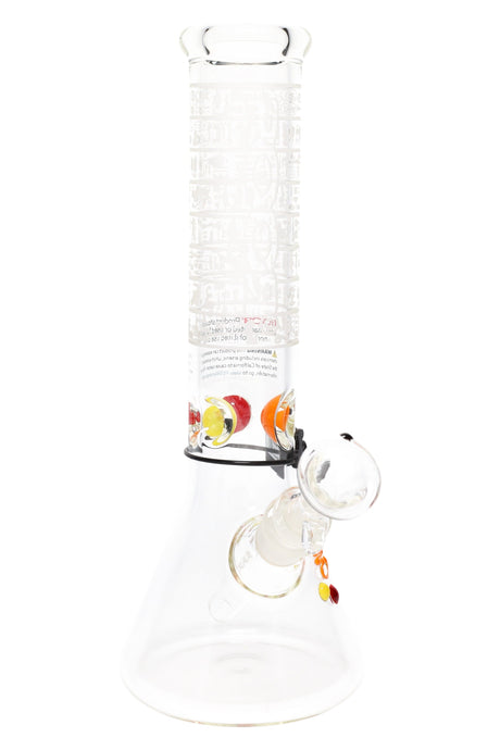 ROOR 12" Frosted Beaker Bong with Multicolor Ice Pinch