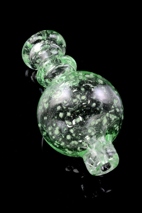 Glow-in-the-Dark Frit Glass Bubble Carb Cap “Night Spark” – Assorted Colors