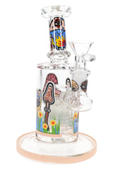 Glow-in-the-Dark Mushroom Bong “Shroom Eye” – Tree Perc – 14.5 mm Female – 6.5″