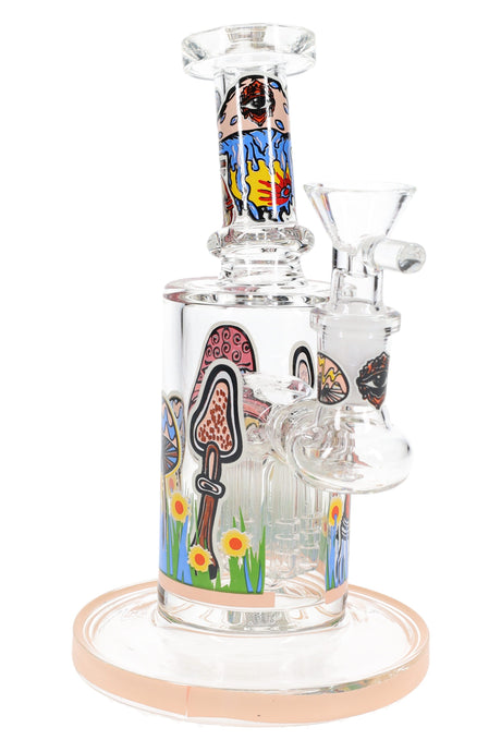 Glow-in-the-Dark Mushroom Bong “Shroom Eye” – Tree Perc – 14.5 mm Female – 6.5″