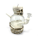 Skull Globe Head Glass Bong
