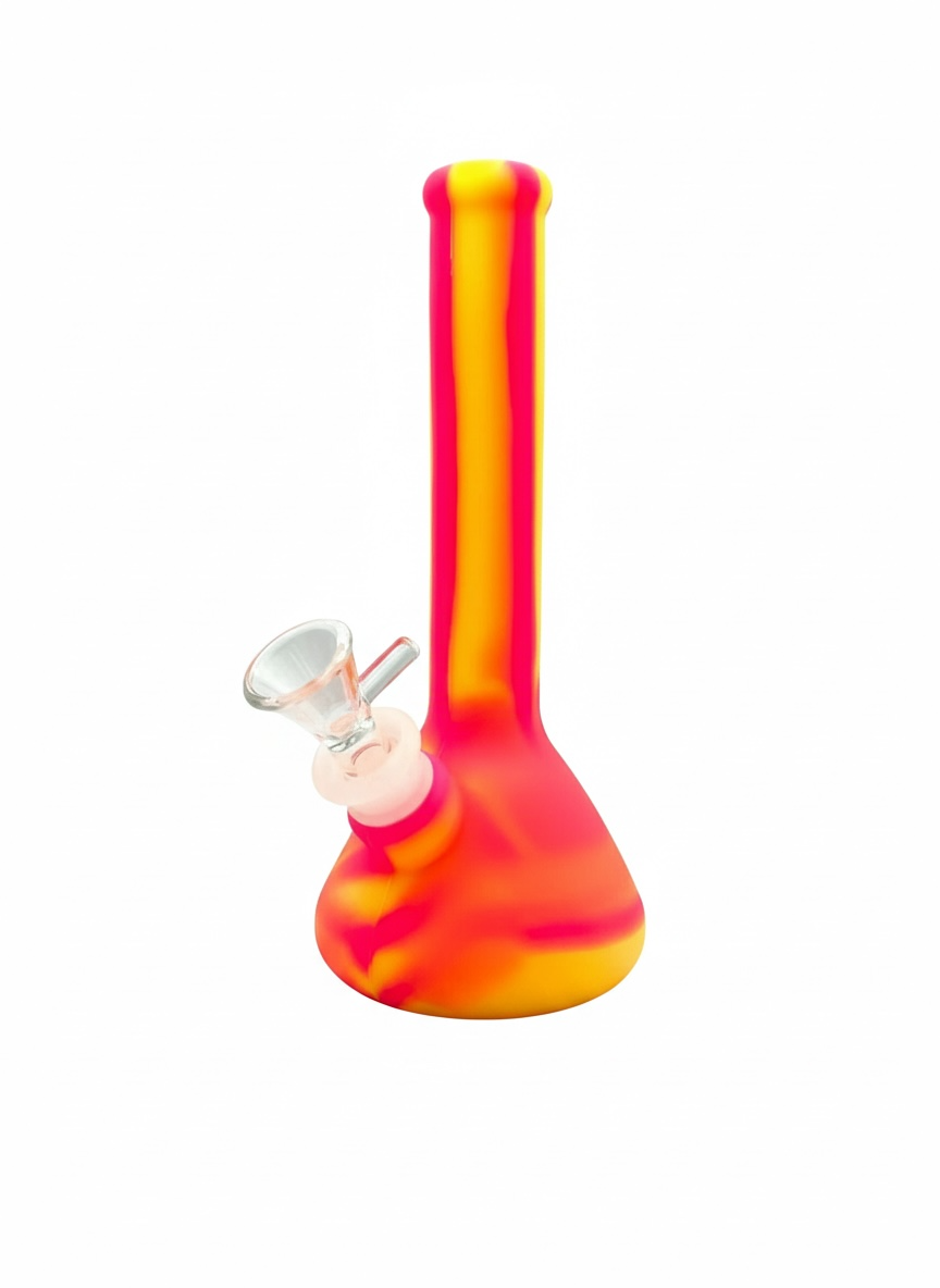 Neon Swirl Silicone Beaker Bong