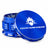 Kozo 3 inch aircraft-grade aluminum grinder in blue, angled view with the lid tilted open and logo visible