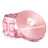 Kozo 3 inch aircraft-grade aluminum grinder in rose gold, angled view with the lid tilted open and logo visible