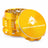 Kozo 2 inch aircraft-grade aluminum grinder in gold, angled view with the lid tilted open and logo visible