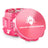 Kozo 2 inch aircraft-grade aluminum grinder in pink, angled view with the lid tilted open and logo visible