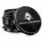 Kozo 2.5 inch aircraft-grade aluminum grinder in black, angled view with the lid tilted open and logo visible
