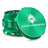 Kozo 2.5 inch aircraft-grade aluminum grinder in green, angled view with the lid tilted open and logo visible