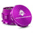 Kozo 2.5 inch aircraft-grade aluminum grinder in purple, angled view with the lid tilted open and logo visible