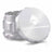 Kozo 2.5 inch aircraft-grade aluminum grinder in silver, angled view with the lid tilted open and logo visible