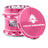 Kozo 2.5 inch window grinder in pink, angled view with the lid tilted open and side window visible