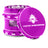 Kozo 2.5 inch window grinder in purple, angled view with the lid tilted open and side window visible